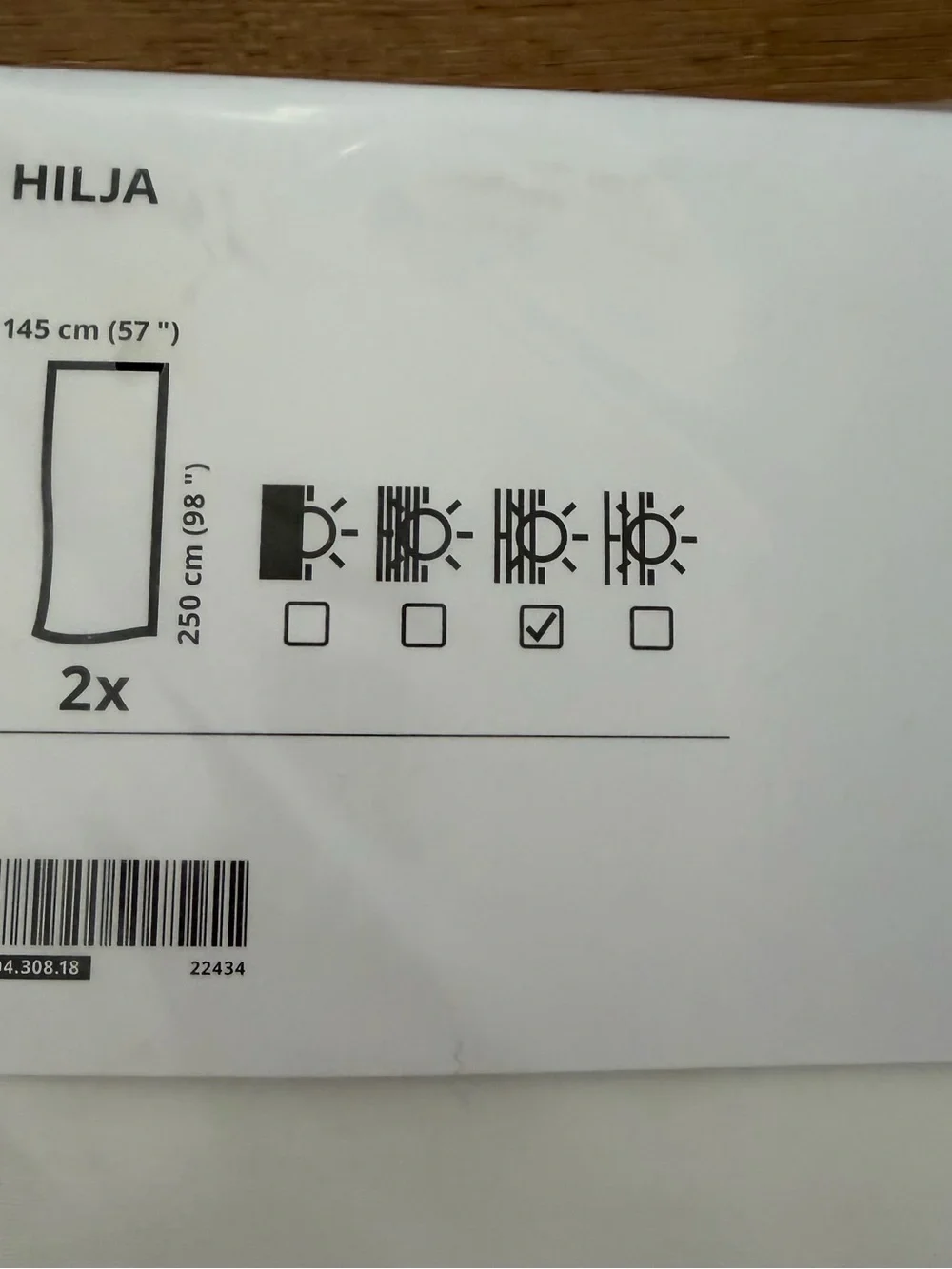 IKEA HILJA White Pillowcase Set